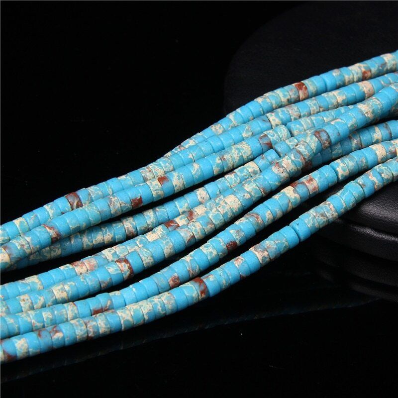 2x4mm 15'' Natural Gemstone Heishi Spacer Beads Loose for Jewelry Making DIY - Picture 19 of 48