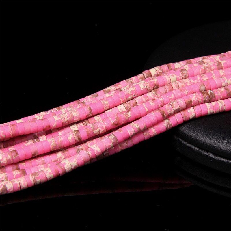 2x4mm 15'' Natural Gemstone Heishi Spacer Beads Loose for Jewelry Making DIY - Picture 21 of 48
