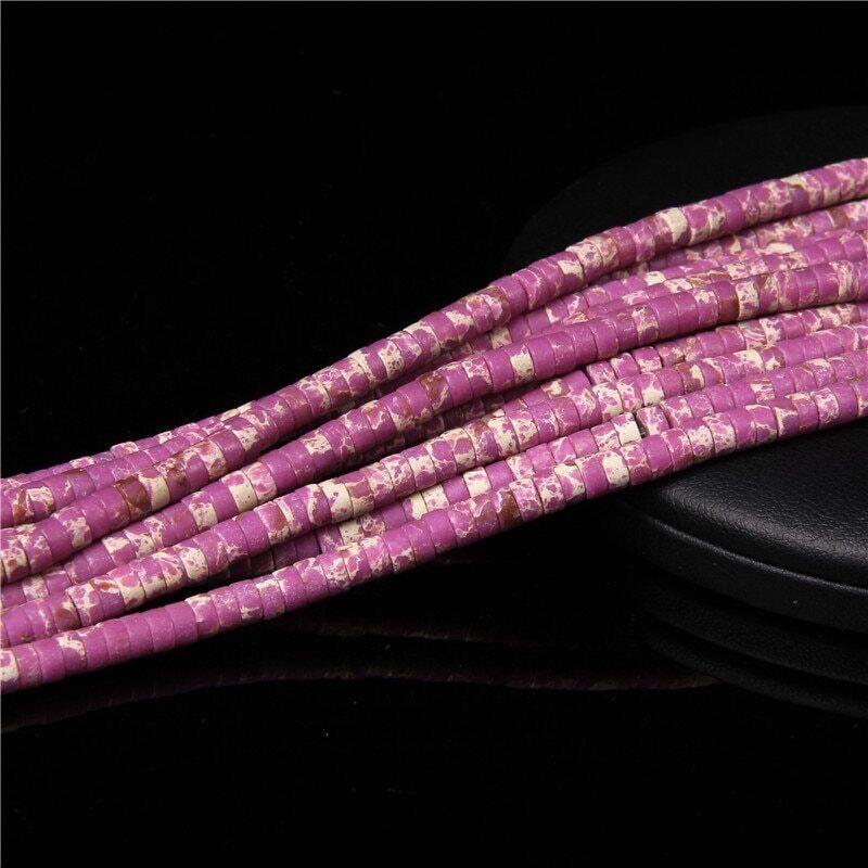 2x4mm 15'' Natural Gemstone Heishi Spacer Beads Loose for Jewelry Making DIY - Picture 24 of 48