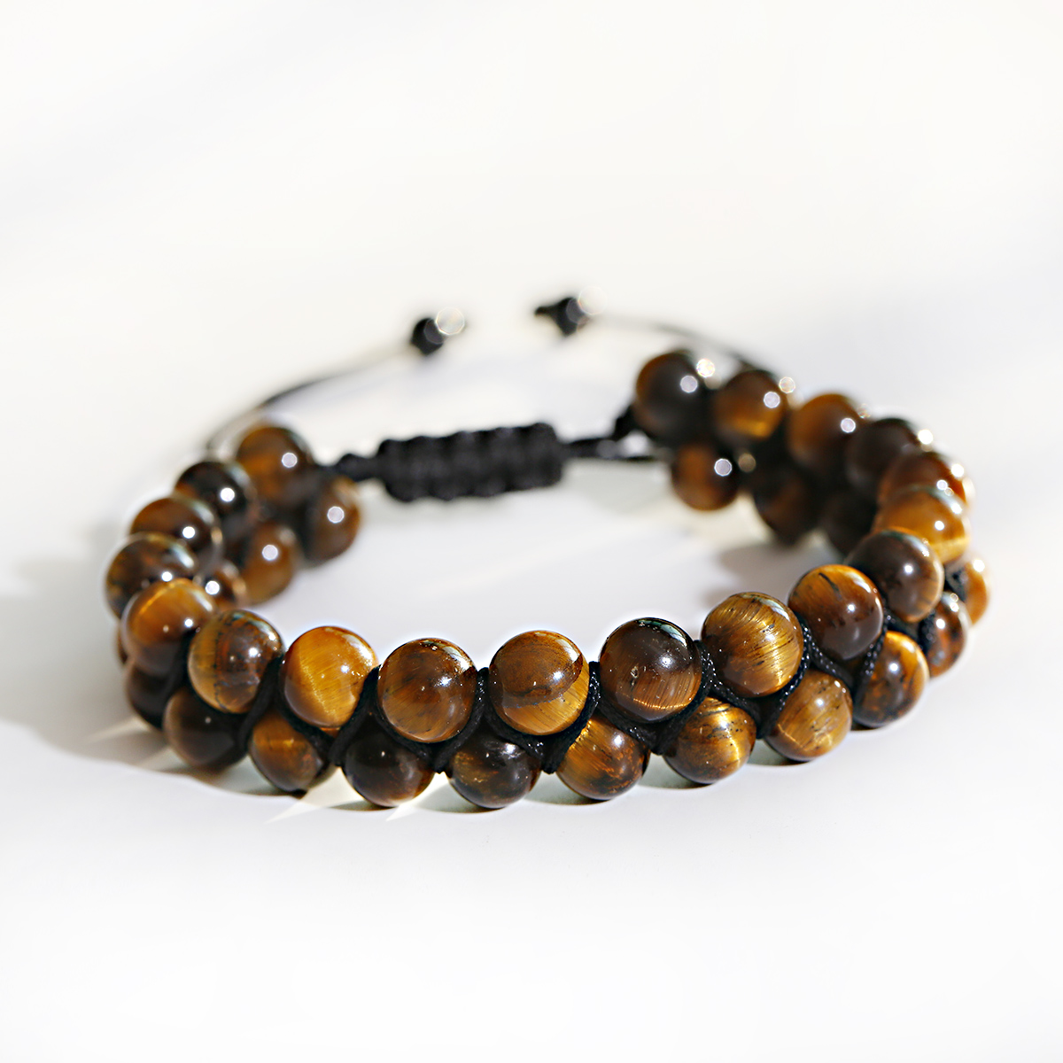 Triple Protection Natural Black Obsidian Hematite Tiger's Eye Bracelet