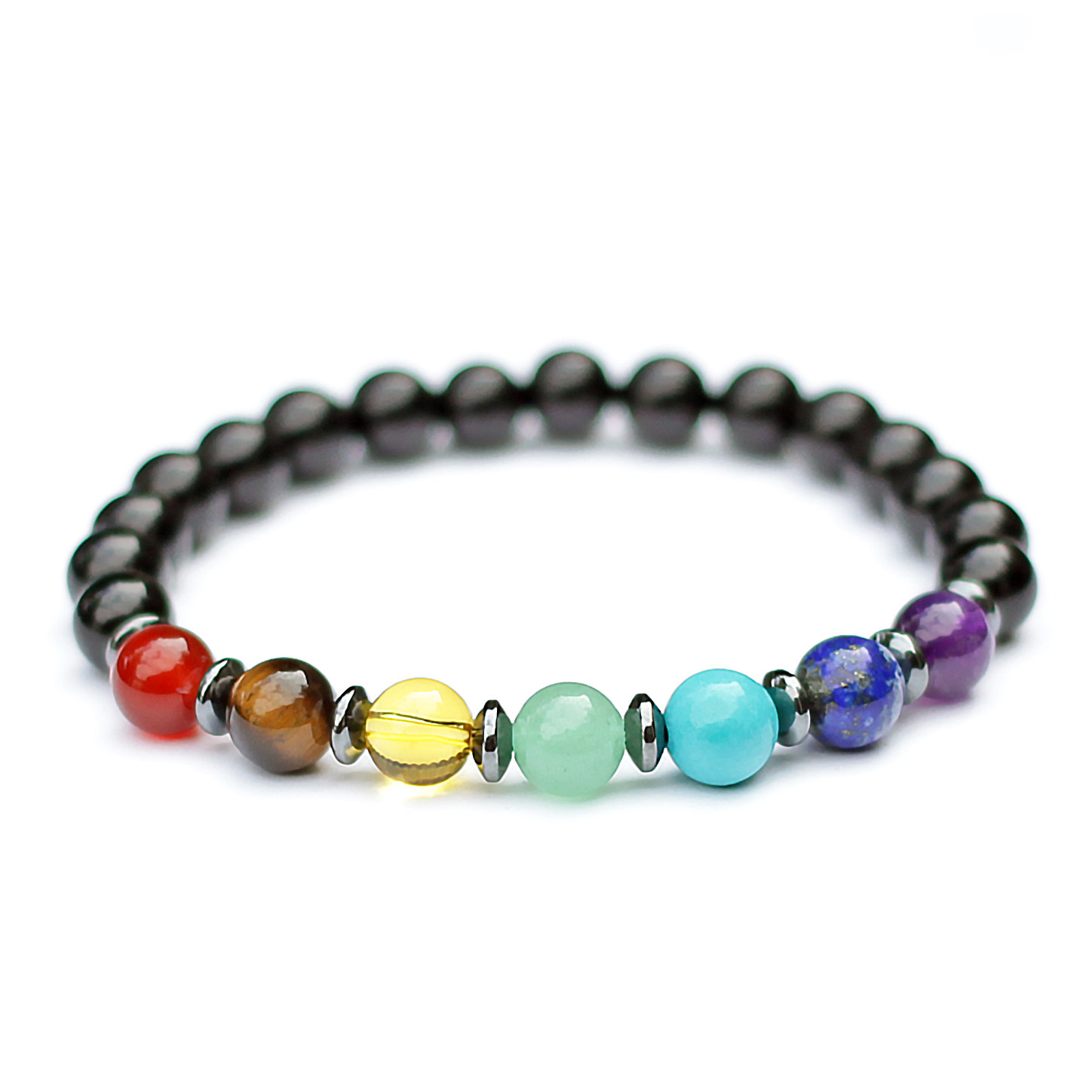 7 Chakra Yoga Bracelets Men Women Lost Weight Magnetic Hematite Turkish Brangle - Picture 13 of 15