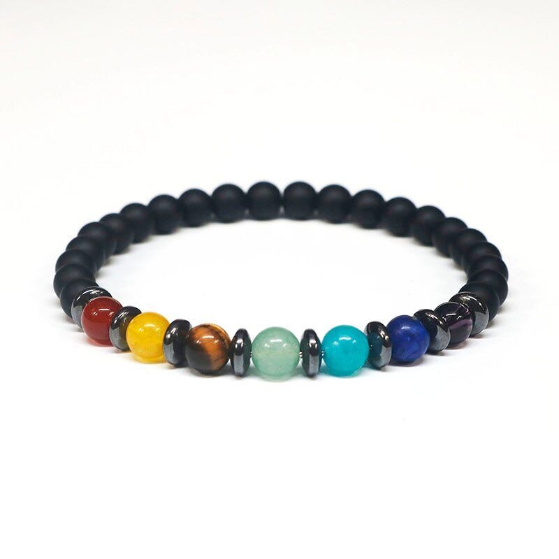 7 Chakra Yoga Bracelets Men Women Lost Weight Magnetic Hematite Turkish Brangle - Picture 12 of 15