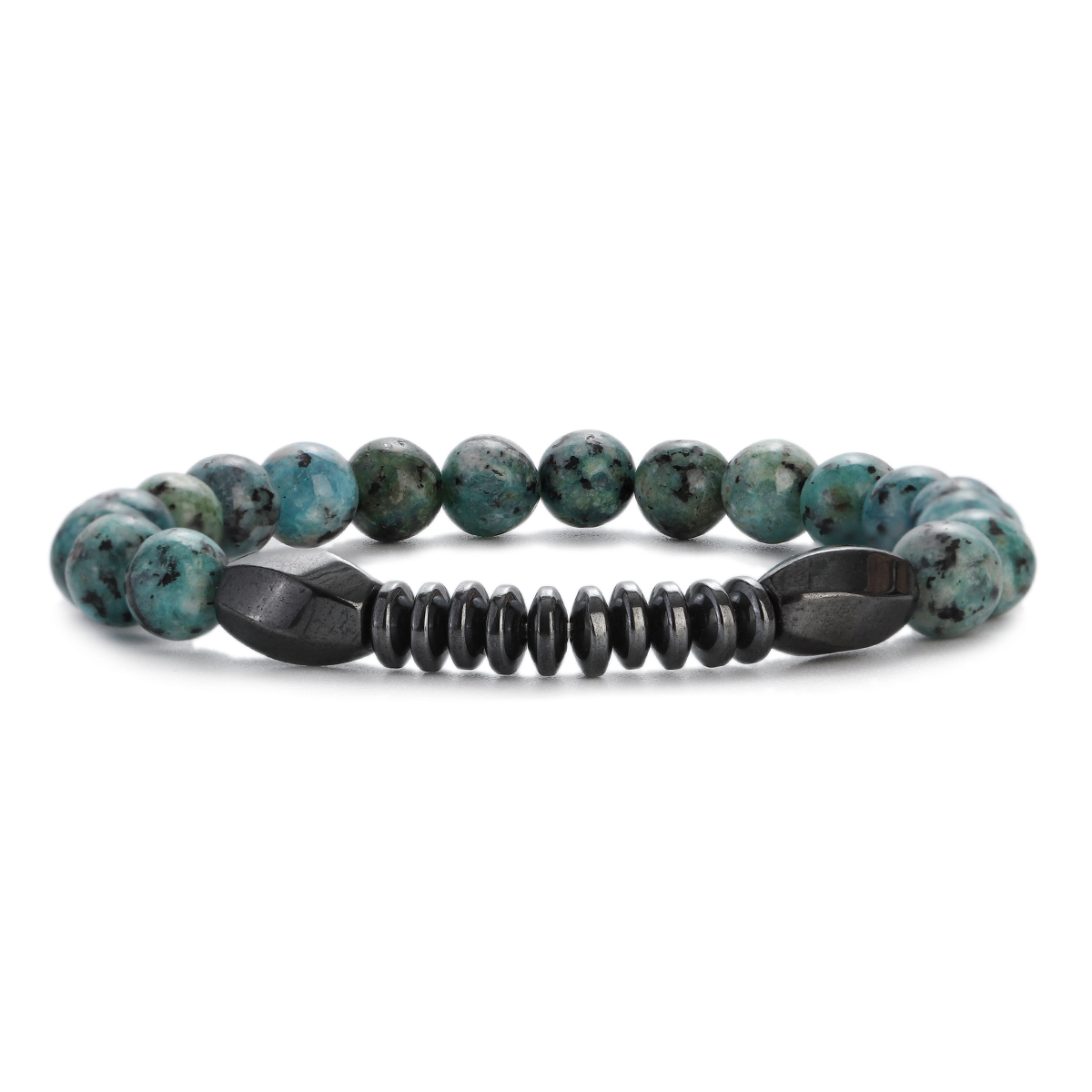 Hematite Fashion For Men's Bracelet Natural Stone Tiger Eye Lava Bead Bracelet