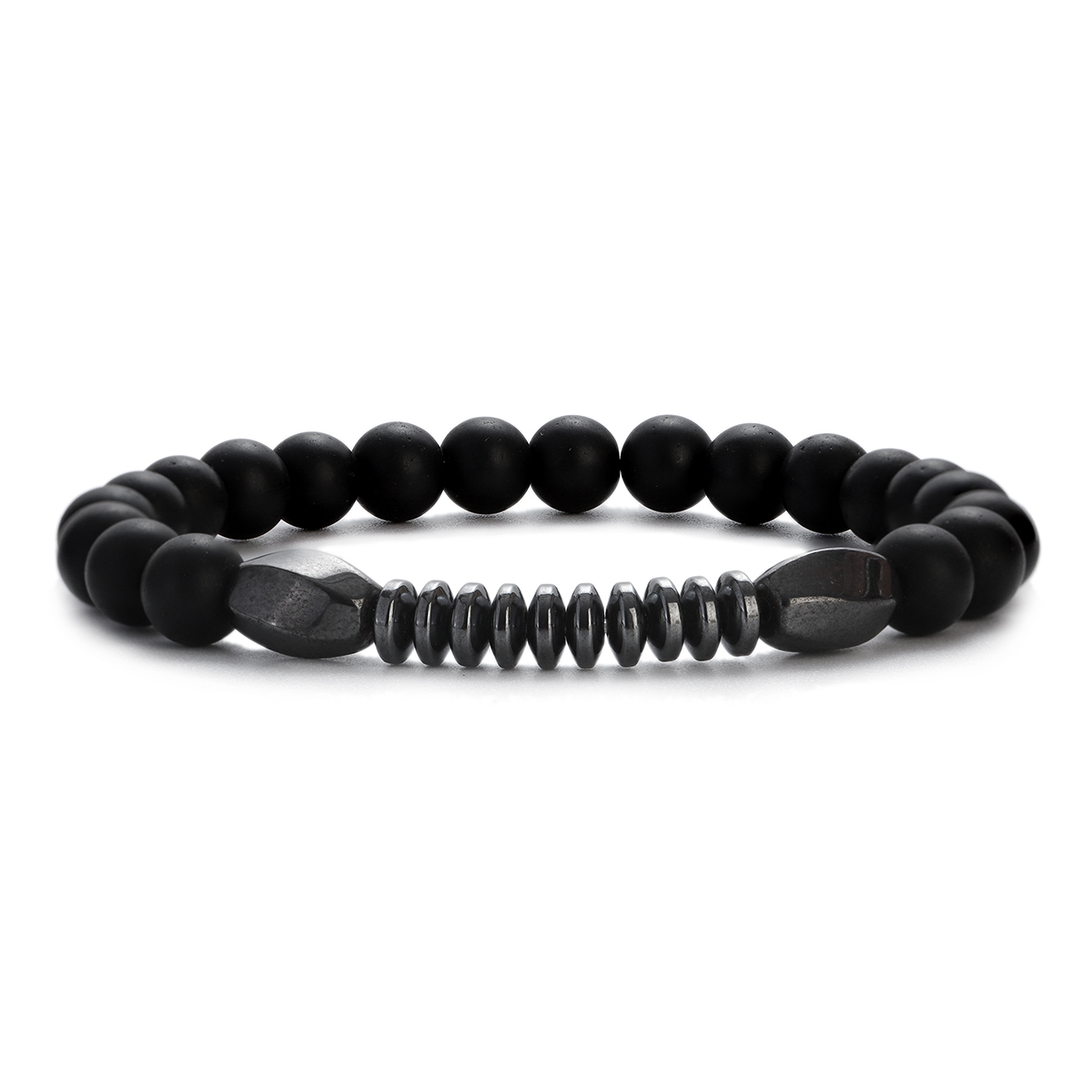 Hematite Fashion For Men's Bracelet Natural Stone Tiger Eye Lava Bead Bracelet