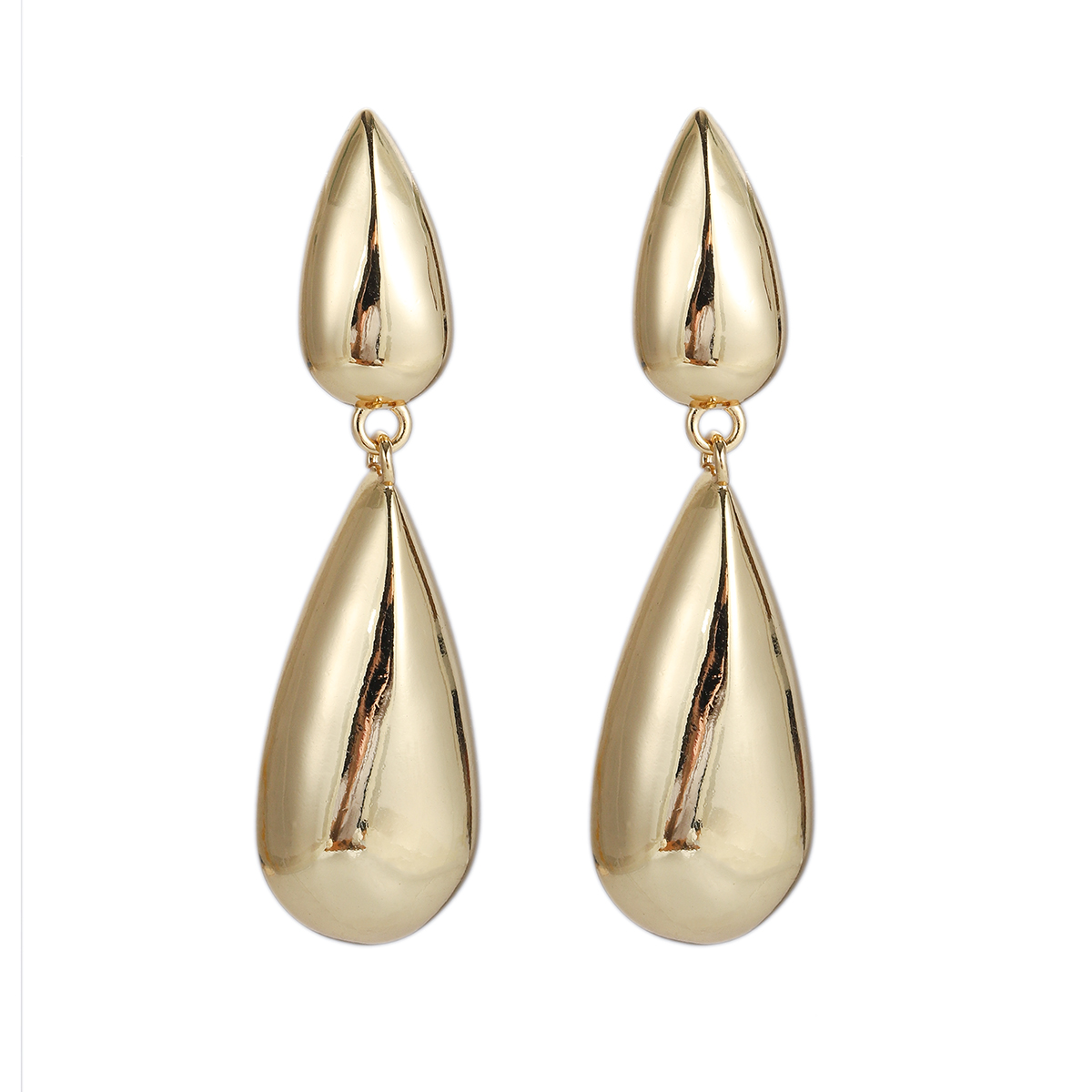 Gold Color Geometric Circle Small Stud Dangle Earrings for Women Statement Beads - Picture 31 of 51