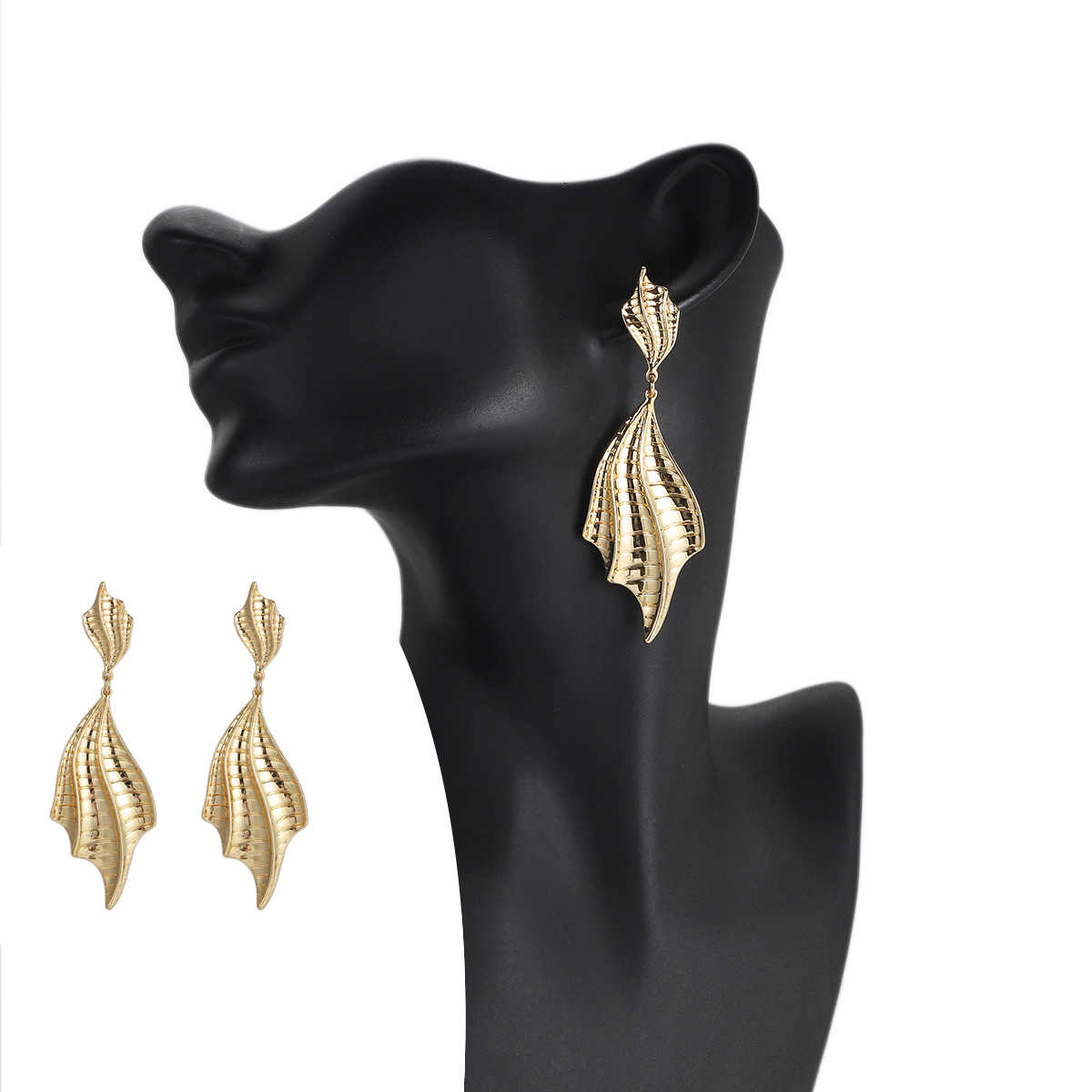 Gold Color Geometric Circle Small Stud Dangle Earrings for Women Statement Beads - Picture 41 of 51