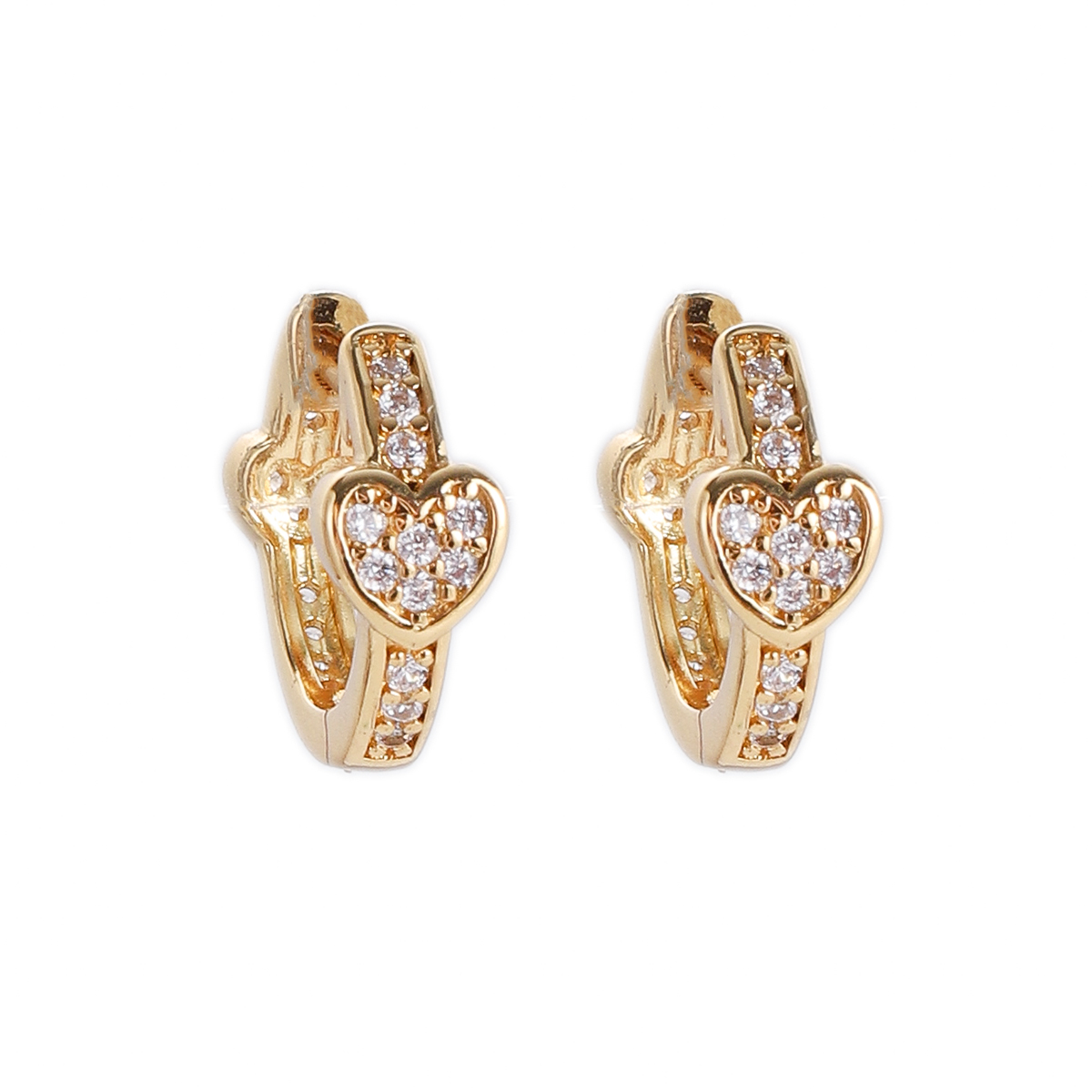 Fashion Pink Heart Zircon Big Round Stud Earrings Charm CZ Copper Circle Earring - Picture 22 of 62