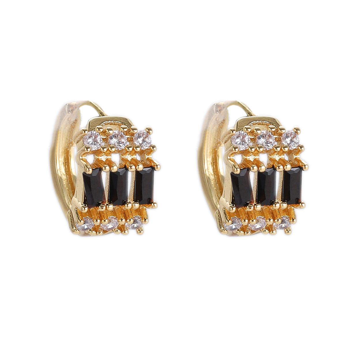 Boho Hoop Earrings for Women Female Slim Colorful Pave CZ Boho Fashion Earrings - Picture 23 of 108