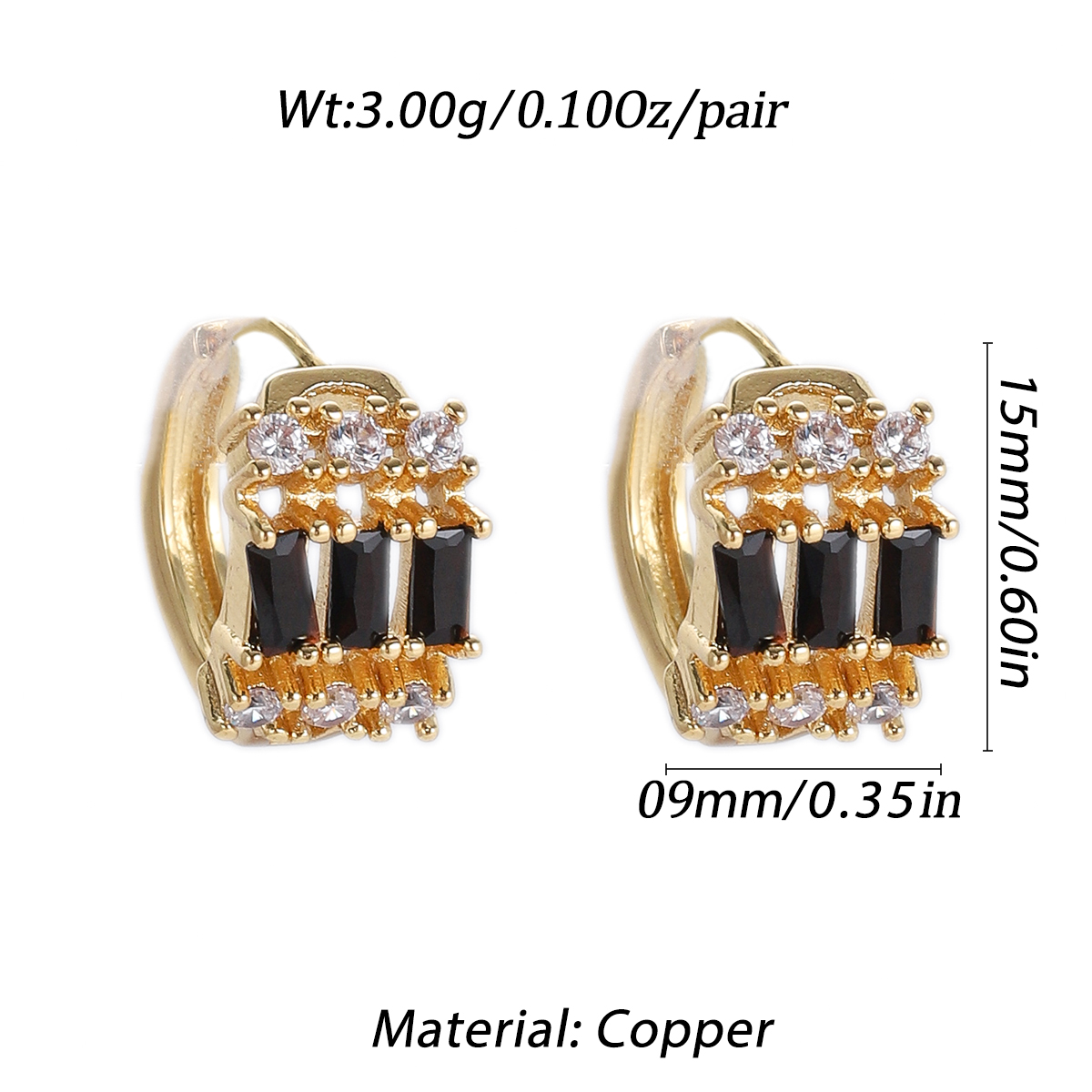 Boho Hoop Earrings for Women Female Slim Colorful Pave CZ Boho Fashion Earrings - Picture 25 of 108
