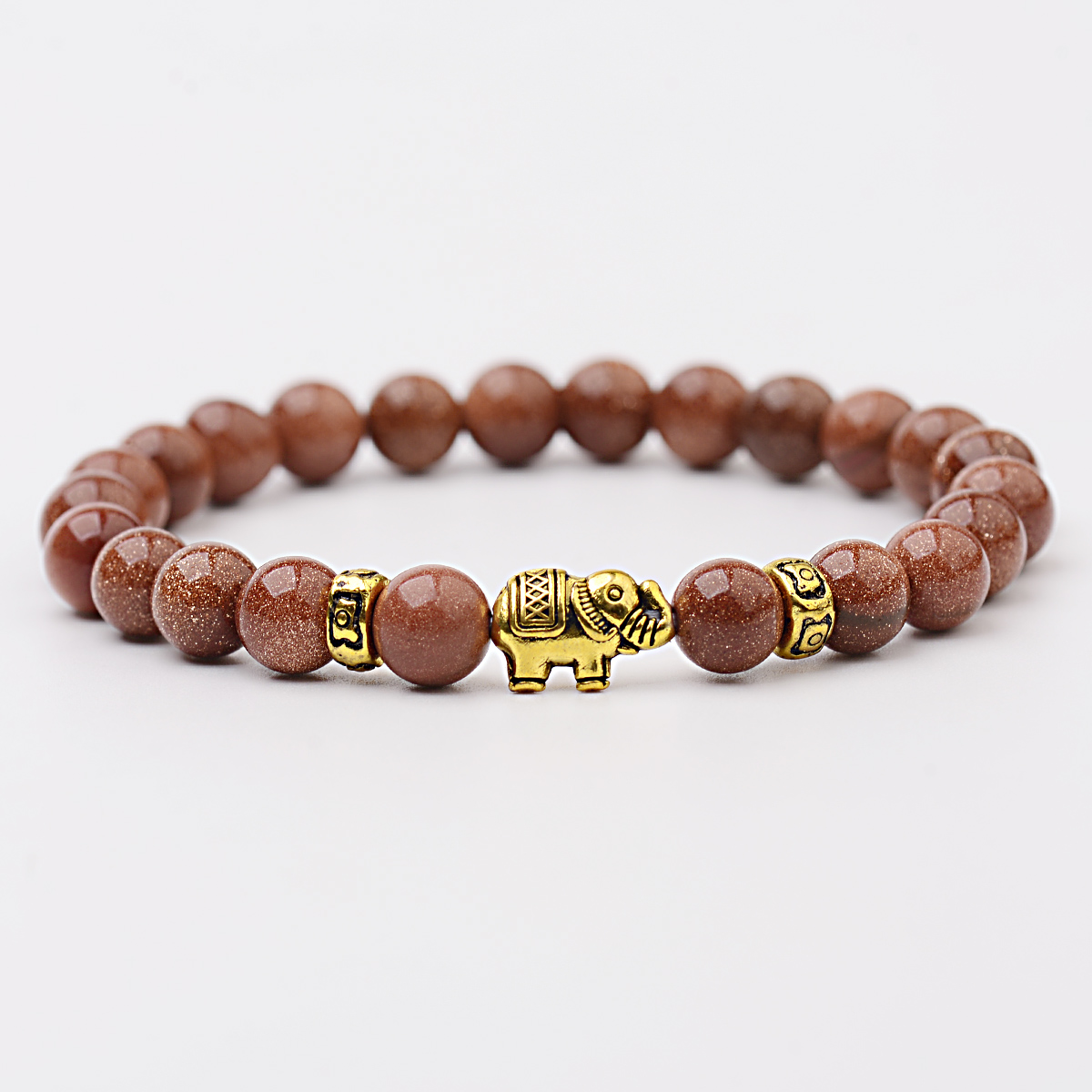 4Pcs/set Natural Stone Elephant Beaded Bracelets Set Handmade For Men Women Gift