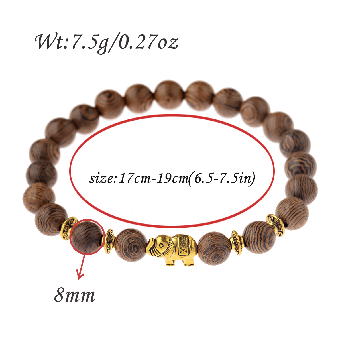 4Pcs/set Natural Stone Elephant Beaded Bracelets Set Handmade For Men Women Gift