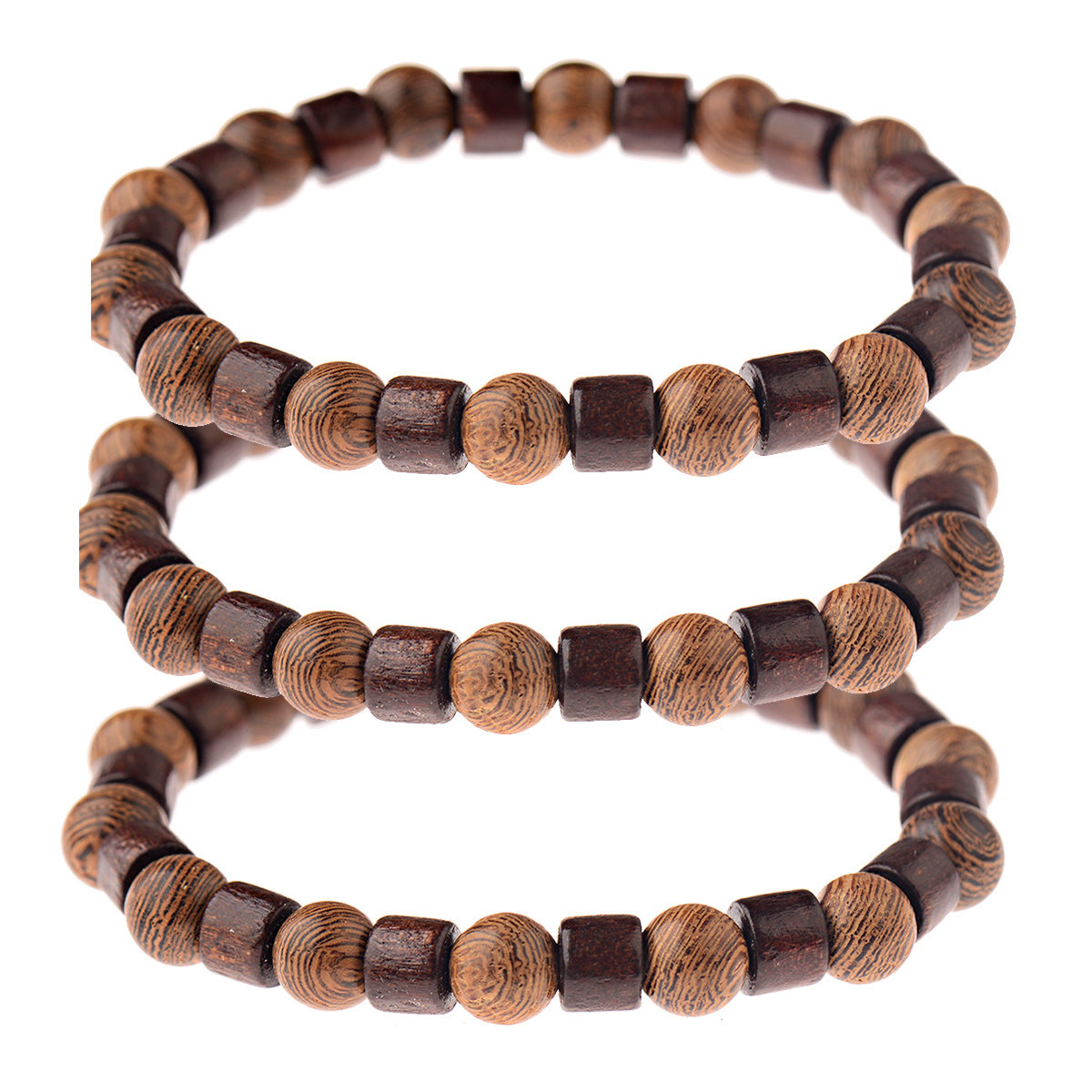 3Pcs Mens Surfer Bracelet Mens Beaded Bracelet Mens Stacking Coconut Bracelets