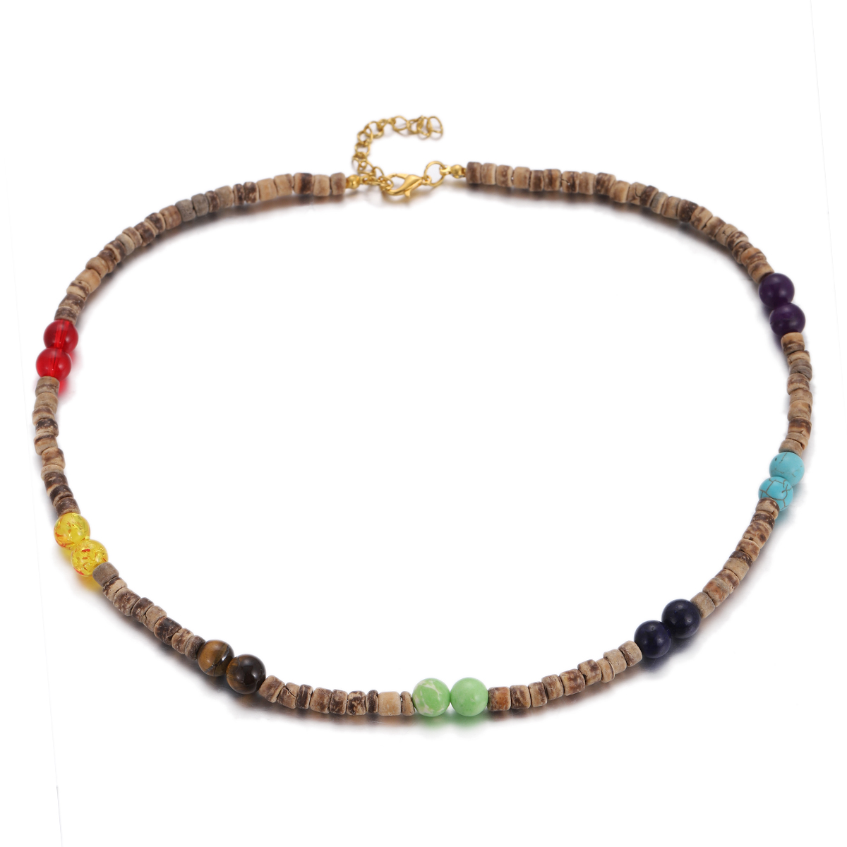 Boho Men’s Necklace Coconut Shell Beads Charms Necklace Jewelry Surfer Choker