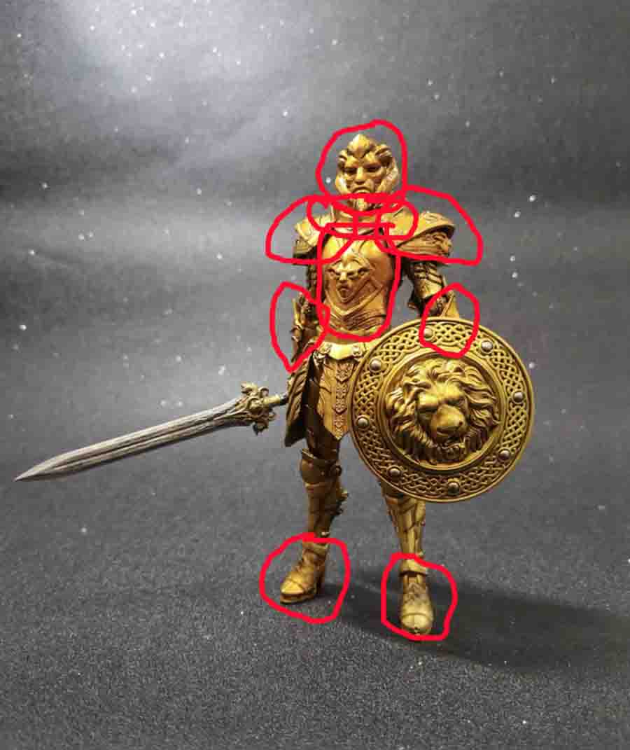 1/12 Painted Mythic Legions Fit Golden lion Armor Ms Sword Shield suit - Picture 23 of 23