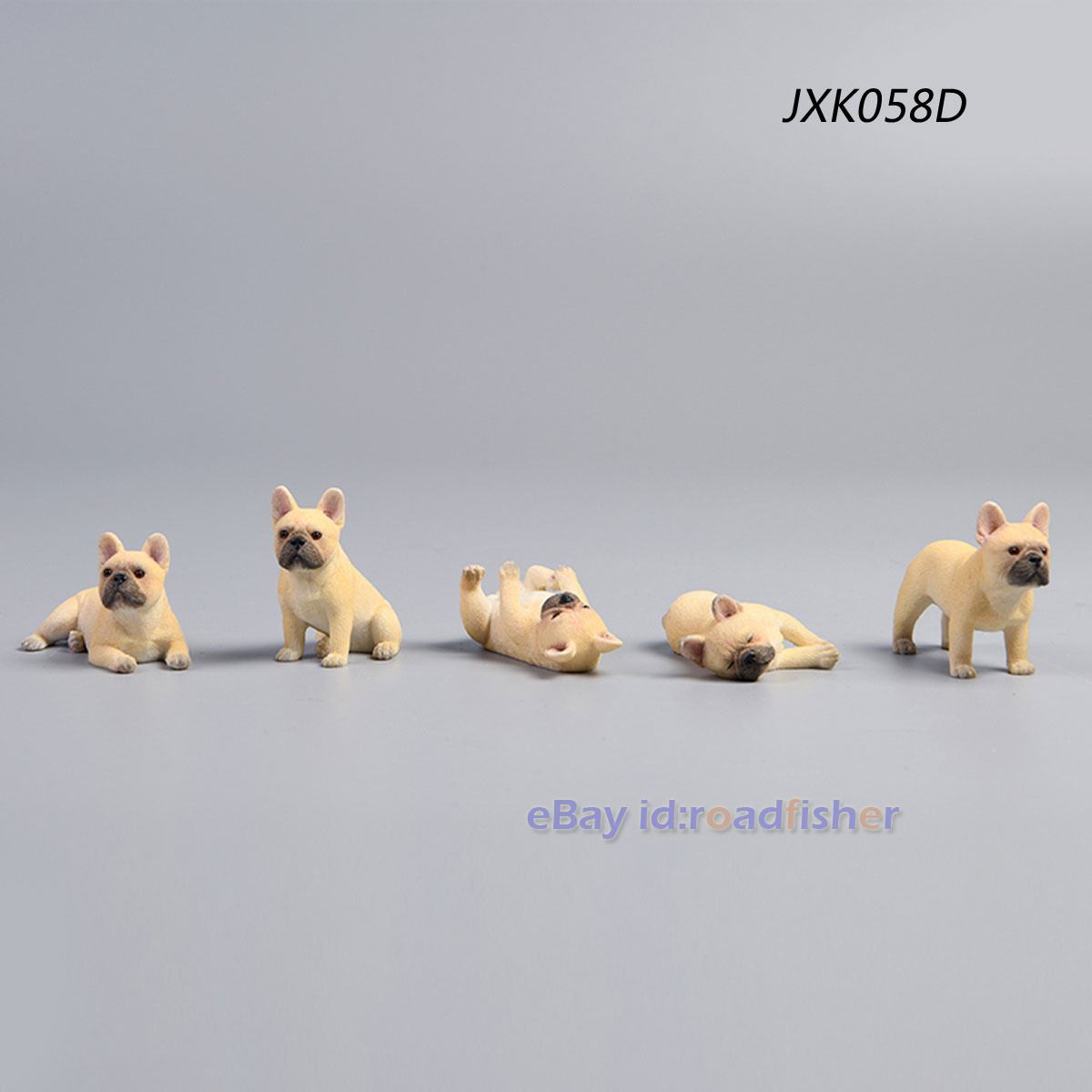 JXK 1/12 Bulldog Francés Linda Mascota Perro Figura Animal Modelo Coleccionista Decoración Pintada - Imagen 20 de 21