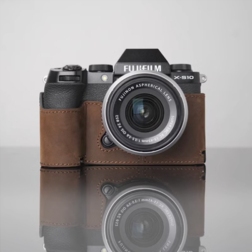 Genuine Real Leather Camera Bag Protective Case Cover Base For Fuji XS10 X-S10 - Picture 16 of 21