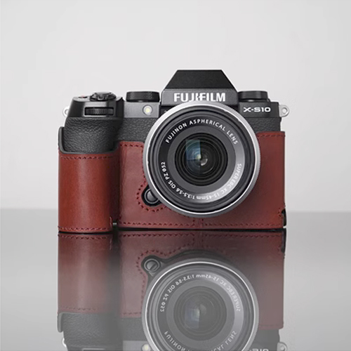 Genuine Real Leather Camera Bag Protective Case Cover Base For Fuji XS10 X-S10 - Picture 19 of 21