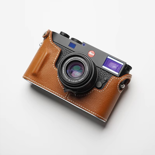 Retro Genuine Real Leather Camera Bag Protect Case Cover Base Grip For Leica M11 - Picture 15 of 17