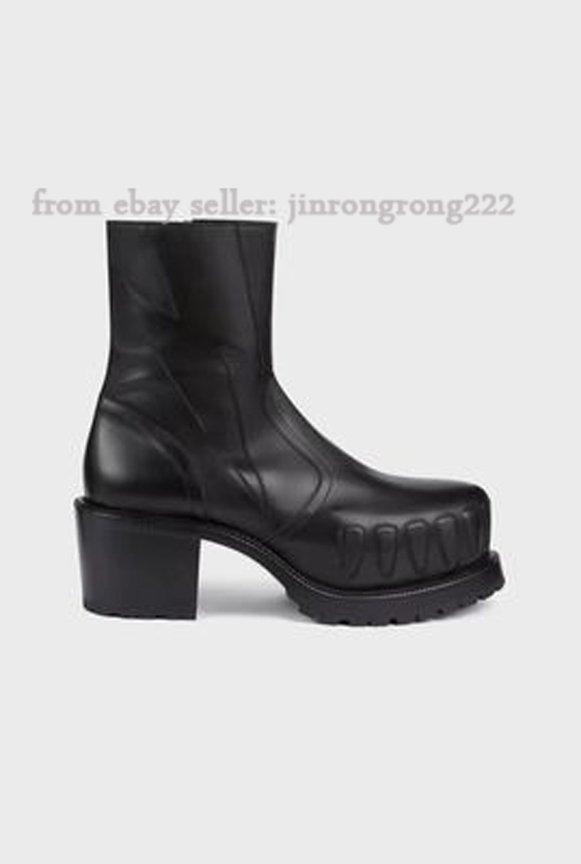 Walter Avn Beirenkdoc22FW High heel boots Teeth Serrated Big Head Leather Boots - Picture 17 of 18