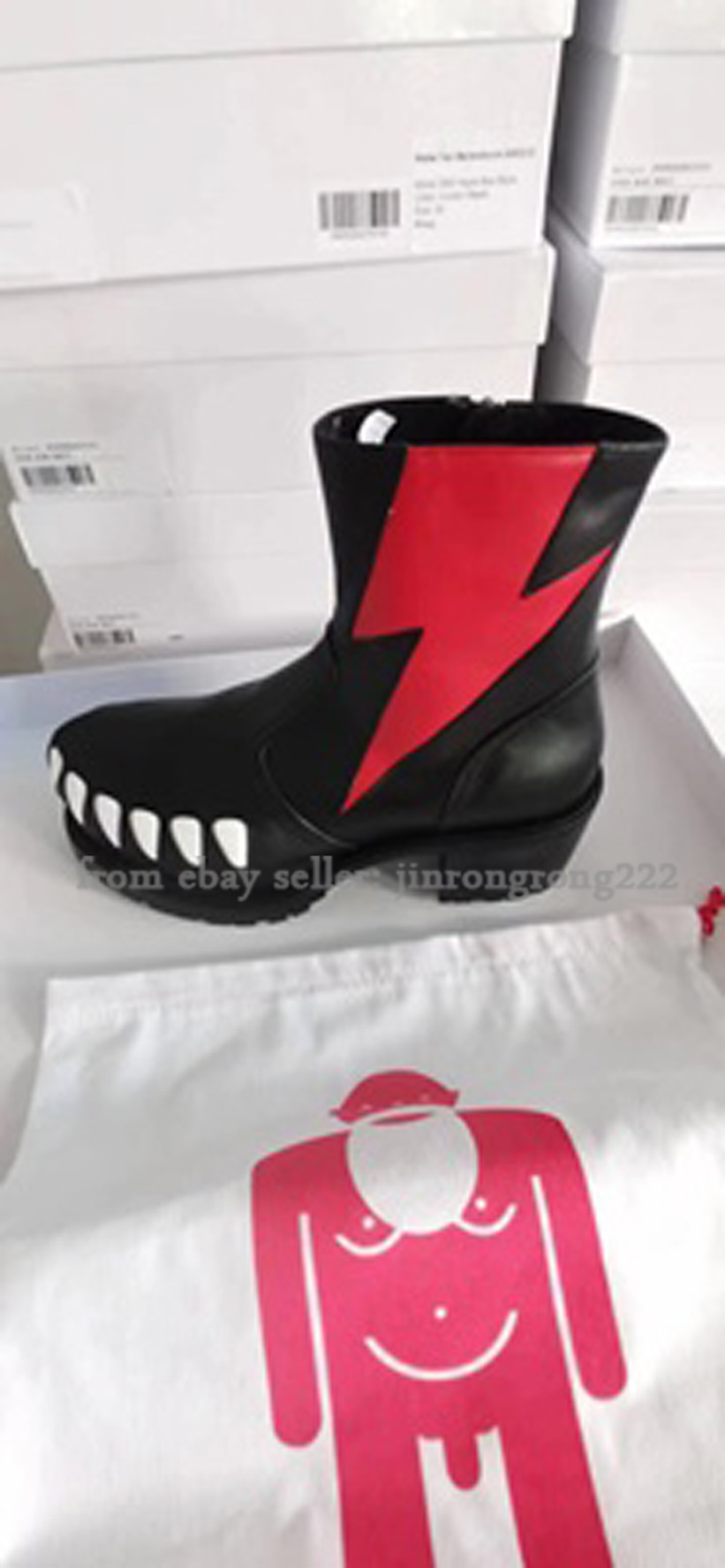 Walter Avn Beirenkdoc22FW High heel boots Teeth Serrated Big Head Leather Boots - Picture 18 of 18