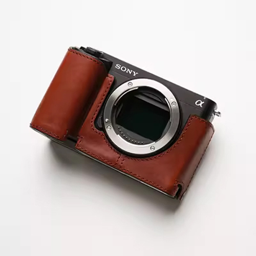 Genuine Real Leather Camera Bag Protect Case Cover Base For Sony ZVE1 ZV-E1 - Picture 25 of 34