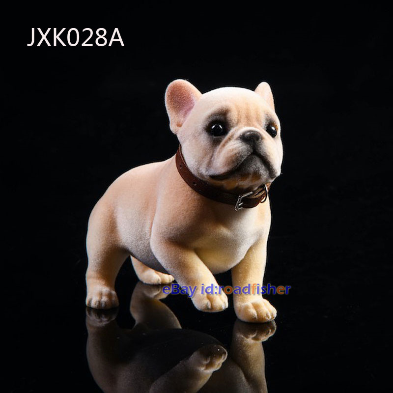 JXK 1/6 Cabello Bulldog Francés Perro Mascota Figura Animal Modelo Coleccionista Figura Decoración - Imagen 25 de 32