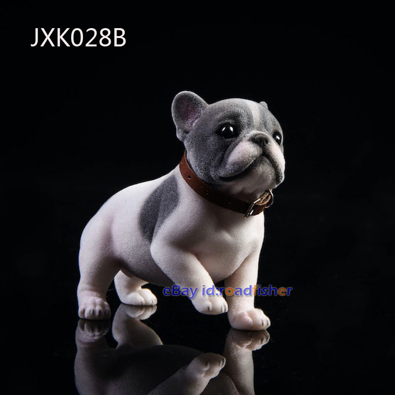 JXK 1/6 Cabello Bulldog Francés Perro Mascota Figura Animal Modelo Coleccionista Figura Decoración - Imagen 26 de 32
