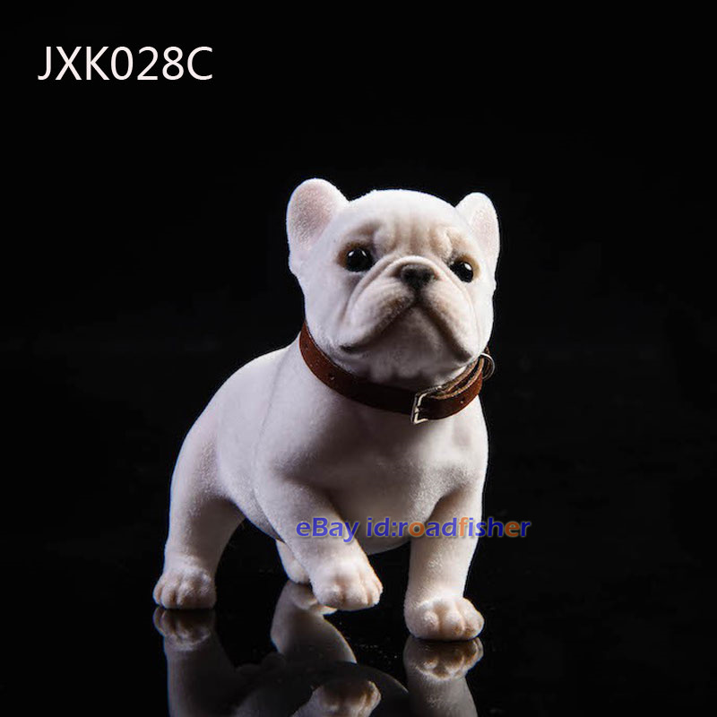 JXK 1/6 Cabello Bulldog Francés Perro Mascota Figura Animal Modelo Coleccionista Figura Decoración - Imagen 27 de 32