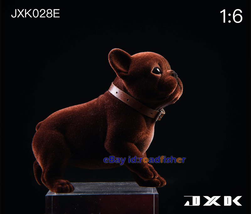 JXK 1/6 Cabello Bulldog Francés Perro Mascota Figura Animal Modelo Coleccionista Figura Decoración - Imagen 32 de 32