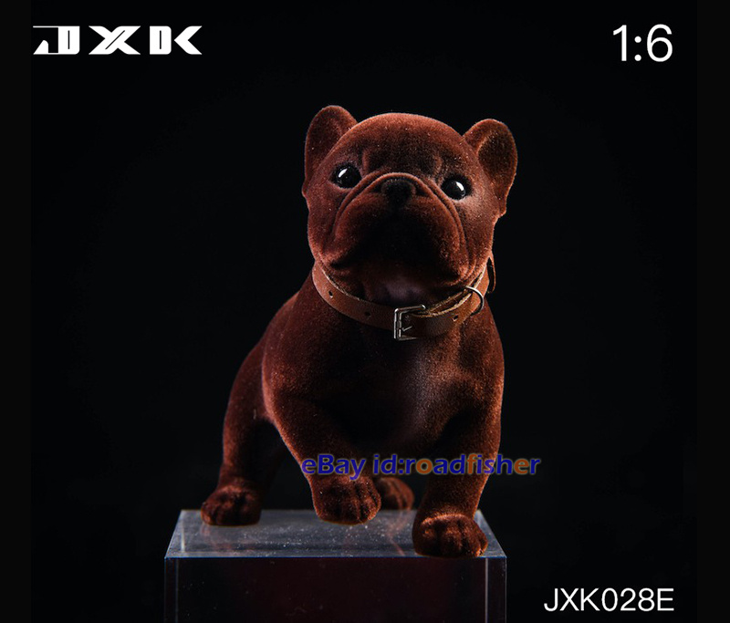 JXK 1/6 Cabello Bulldog Francés Perro Mascota Figura Animal Modelo Coleccionista Figura Decoración - Imagen 31 de 32