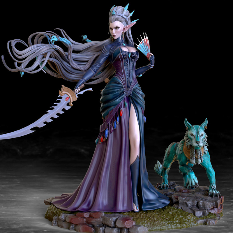 Anime Yvraine 1/8 1/6 Figures Unpainted GK Model 3D Print Unassembled Resin Kits - Picture 6 of 7