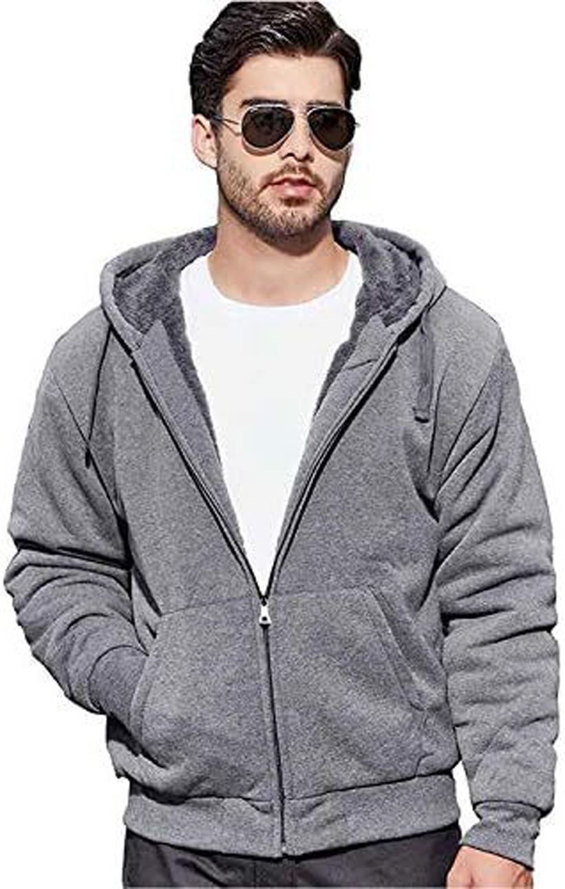 GEEK LIGHTING Hoodies for Men Heavyweight Fleece Sweatshirt - Full Zip Up Thick - Picture 28 of 62