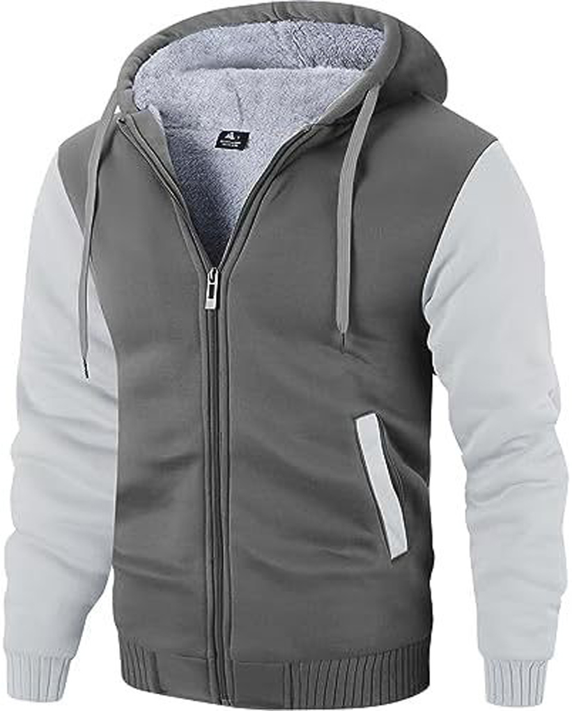 GEEK LIGHTING Hoodies for Men Heavyweight Fleece Sweatshirt - Full Zip Up Thick - Picture 31 of 62