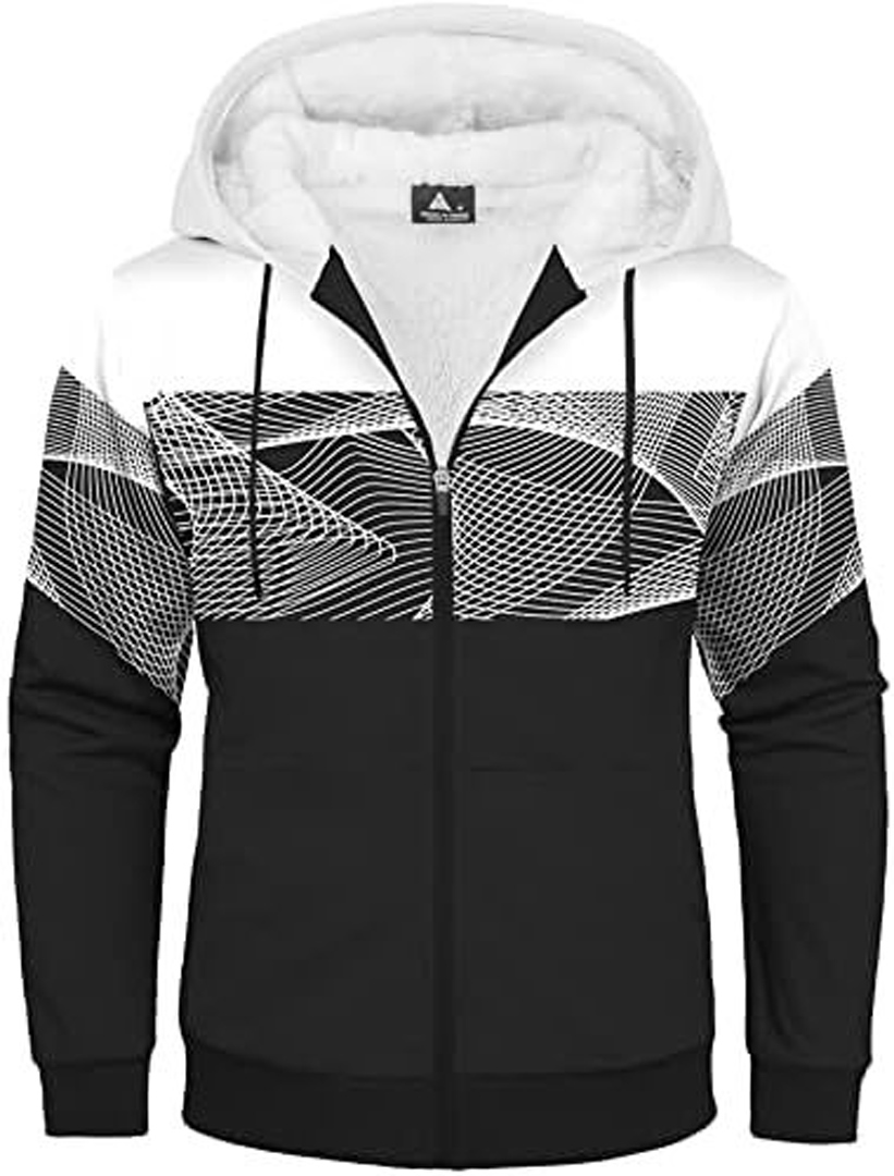 GEEK LIGHTING Hoodies for Men Heavyweight Fleece Sweatshirt - Full Zip Up Thick - Picture 34 of 62