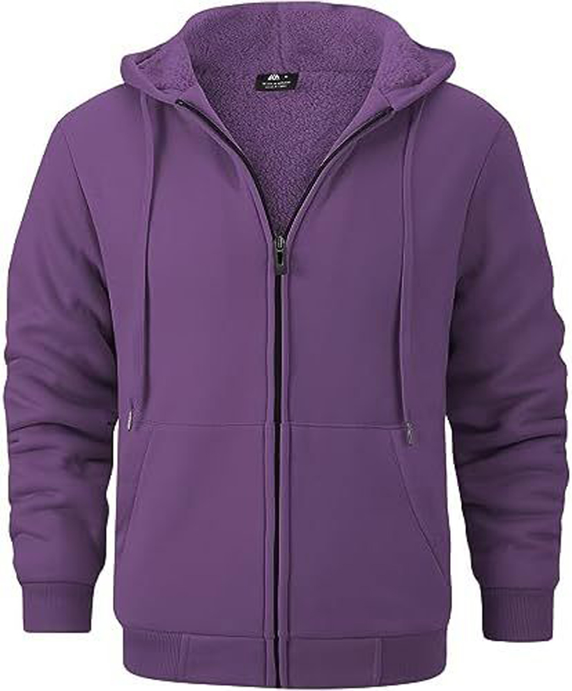 GEEK LIGHTING Hoodies for Men Heavyweight Fleece Sweatshirt - Full Zip Up Thick - Picture 36 of 62