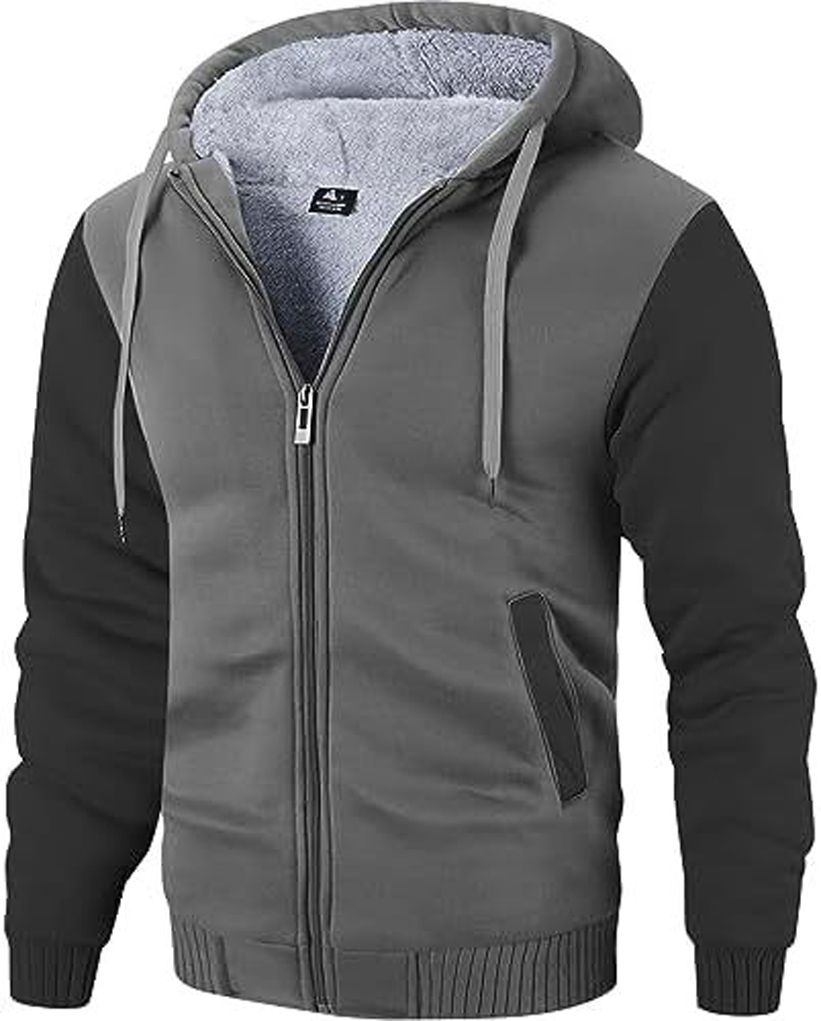 GEEK LIGHTING Hoodies for Men Heavyweight Fleece Sweatshirt - Full Zip Up Thick - Picture 37 of 62