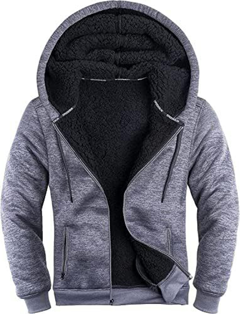 GEEK LIGHTING Hoodies for Men Heavyweight Fleece Sweatshirt - Full Zip Up Thick - Picture 38 of 62