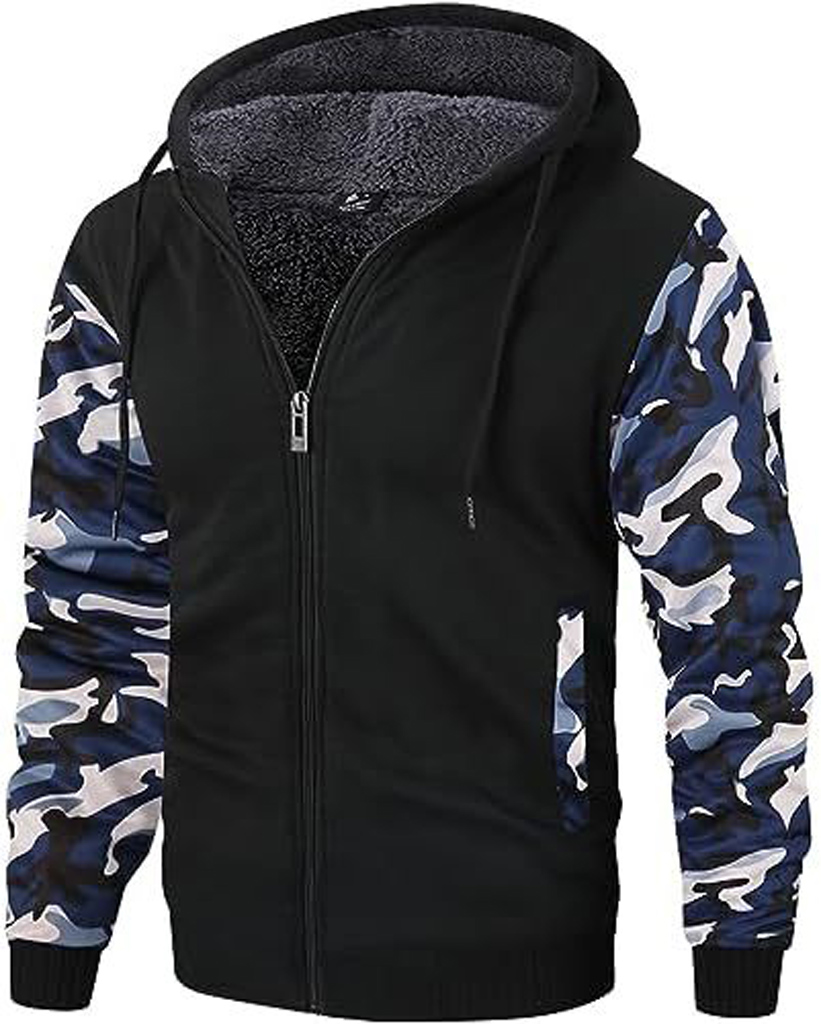 GEEK LIGHTING Hoodies for Men Heavyweight Fleece Sweatshirt - Full Zip Up Thick - Picture 42 of 62