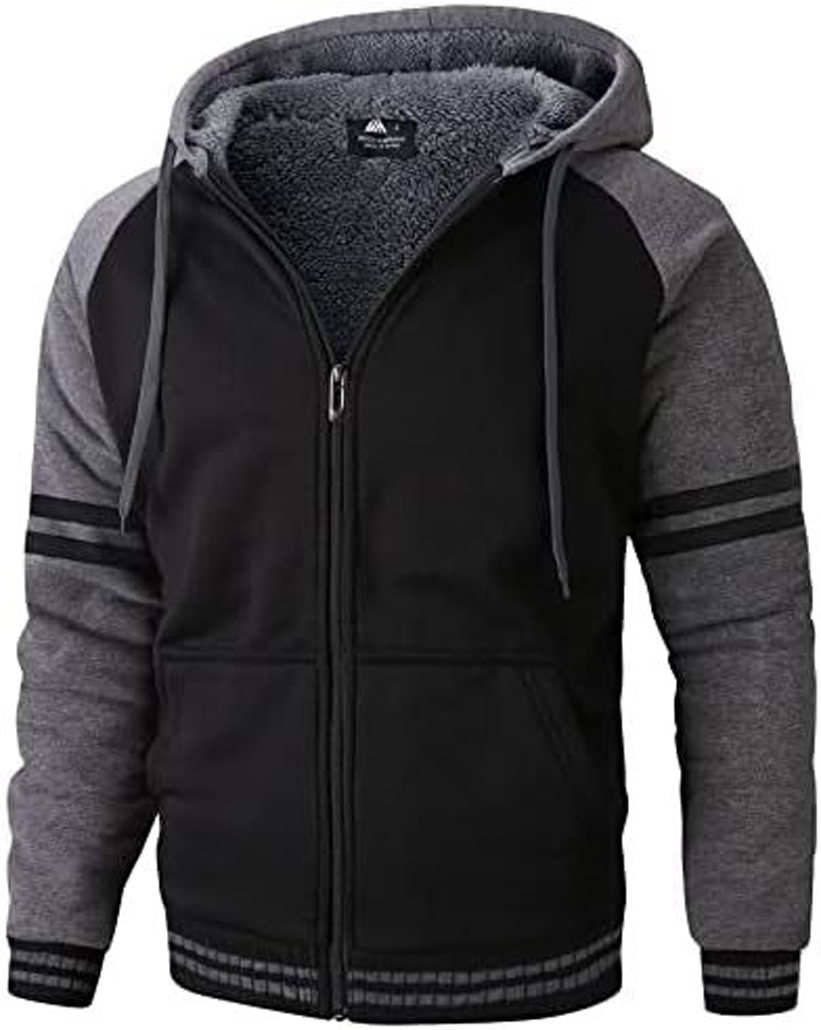GEEK LIGHTING Hoodies for Men Heavyweight Fleece Sweatshirt - Full Zip Up Thick - Picture 47 of 62