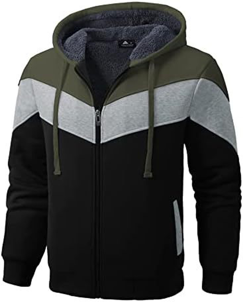 GEEK LIGHTING Hoodies for Men Heavyweight Fleece Sweatshirt - Full Zip Up Thick - Picture 49 of 62