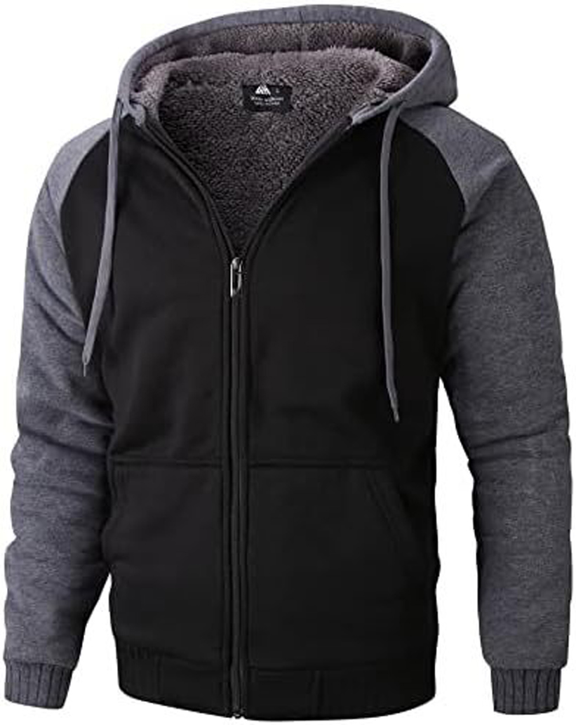 GEEK LIGHTING Hoodies for Men Heavyweight Fleece Sweatshirt - Full Zip Up Thick - Picture 51 of 62