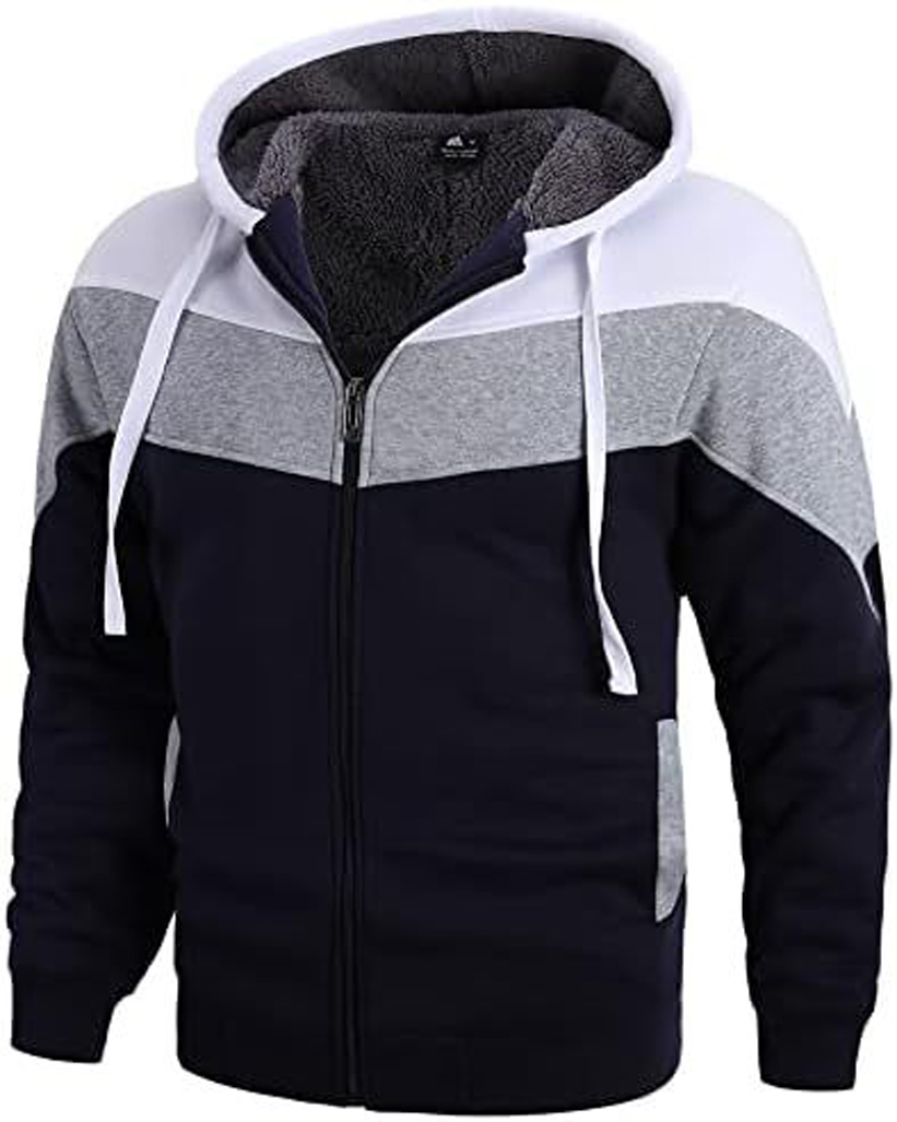 GEEK LIGHTING Hoodies for Men Heavyweight Fleece Sweatshirt - Full Zip Up Thick - Picture 57 of 62