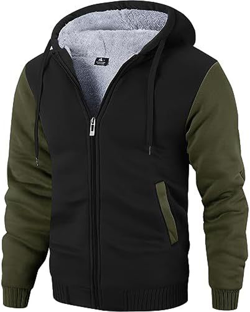 GEEK LIGHTING Hoodies for Men Heavyweight Fleece Sweatshirt - Full Zip Up Thick - Picture 58 of 62