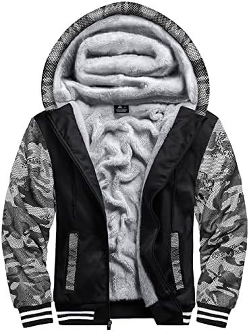 GEEK LIGHTING Hoodies for Men Heavyweight Fleece Sweatshirt - Full Zip Up Thick - Picture 59 of 62