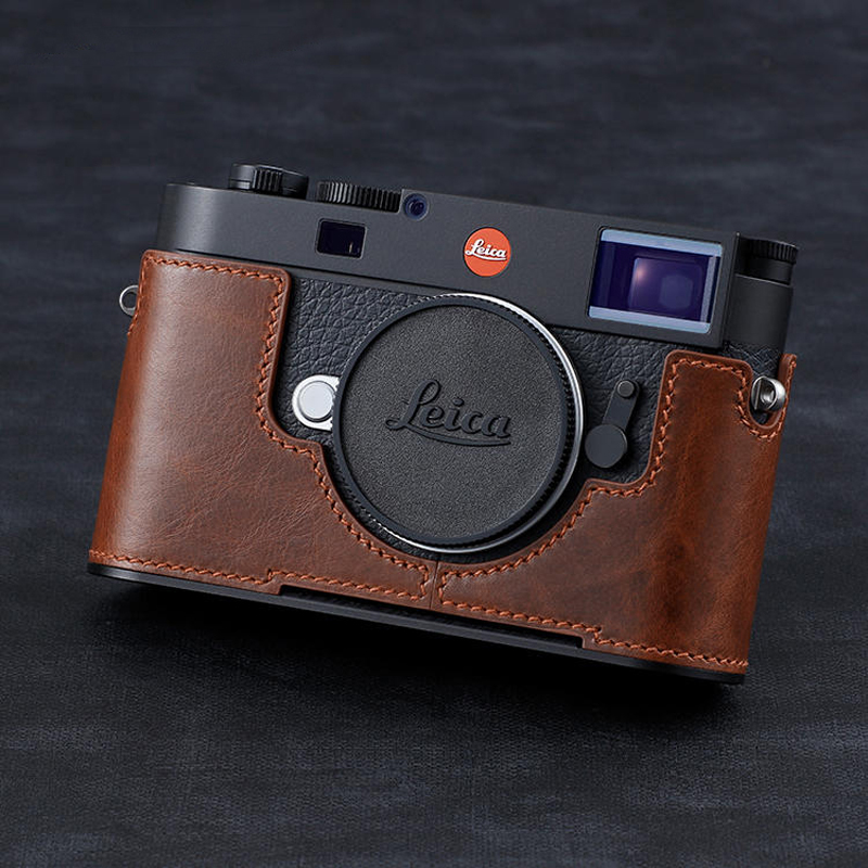 Genuine Real Leather Camera Bag Case Protect Cover Half Base for Leica M11 M11P - Picture 21 of 21