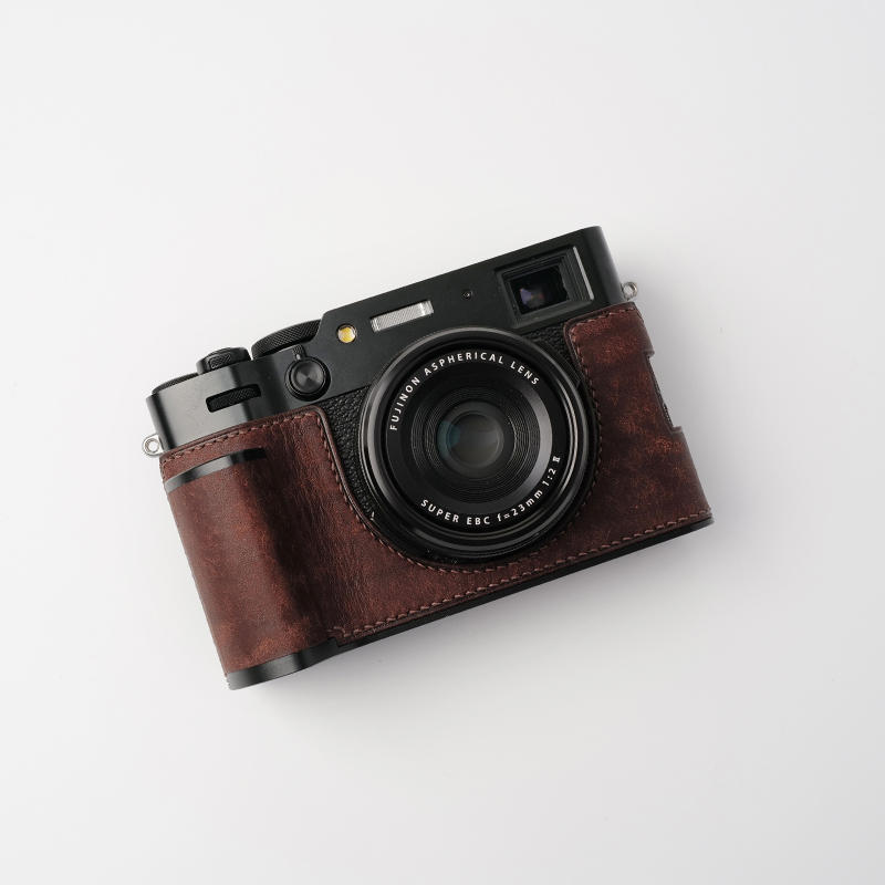 Genuine Real Leather Camera Bag Case Protect Cover Grip for Fuji X-100VI X100VI - Picture 25 of 26