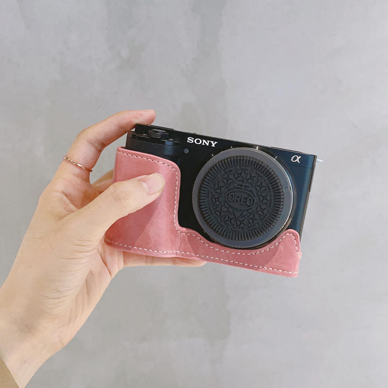 PU Leather Camera Bag Case Cover Base Wrist Belt For Sony ZV-E10L ZVE10 ZV-E10 - Picture 9 of 26