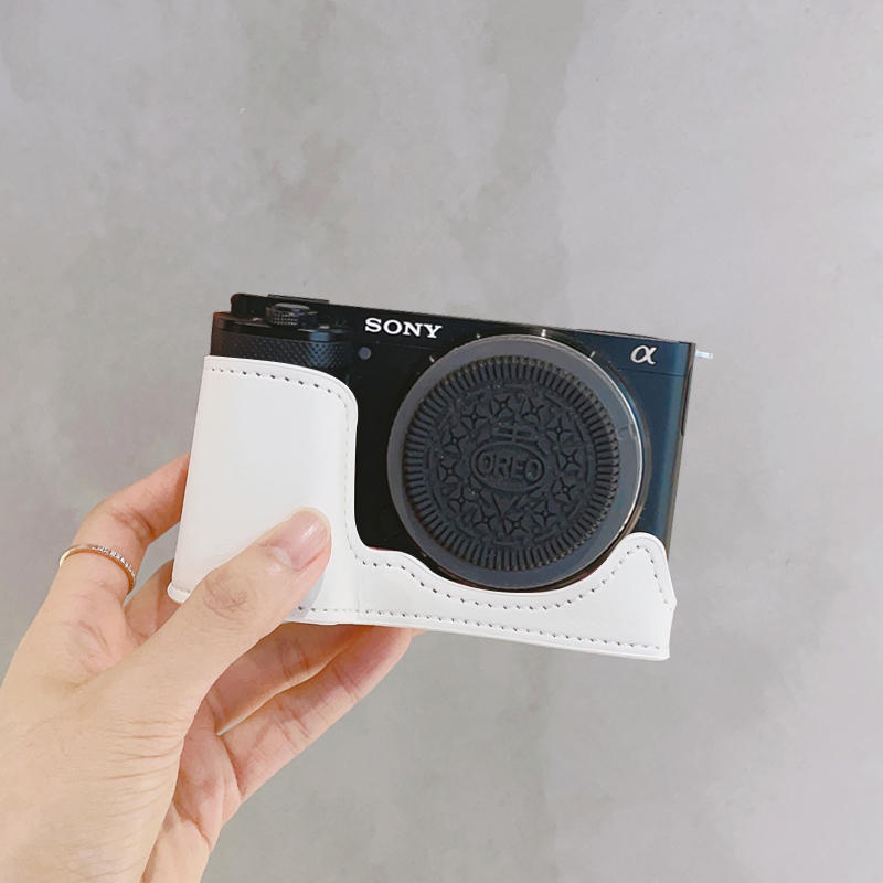 PU Leather Camera Bag Case Cover Base Wrist Belt For Sony ZV-E10L ZVE10 ZV-E10 - Picture 12 of 26