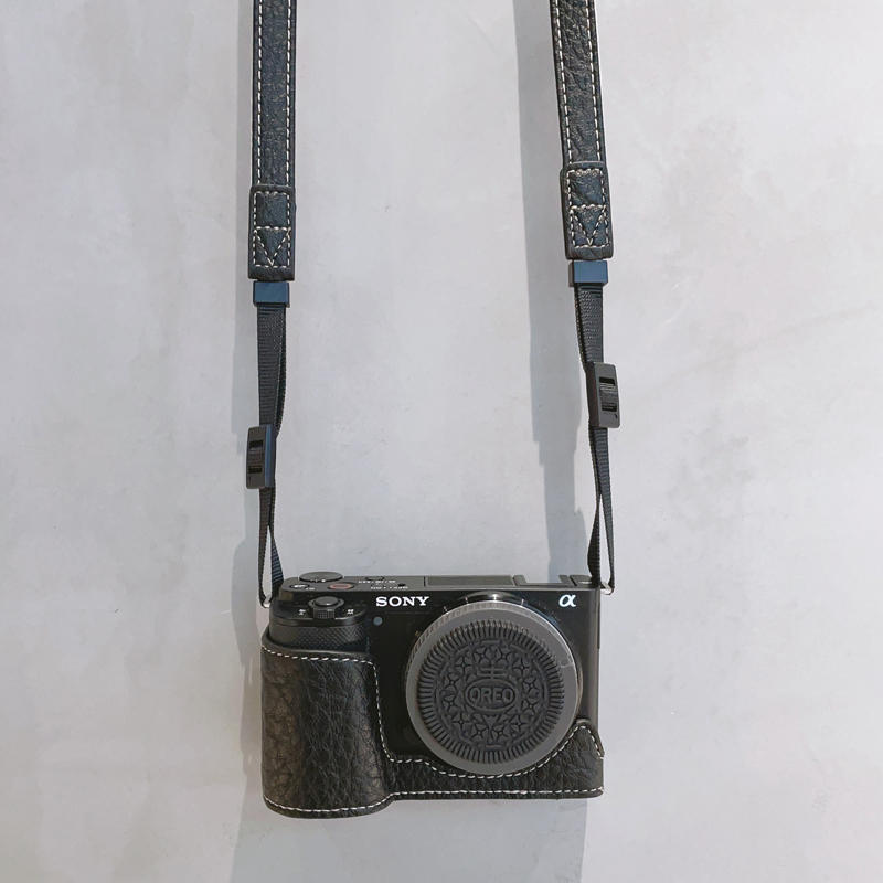 PU Leather Camera Bag Case Cover Base Wrist Belt For Sony ZV-E10L ZVE10 ZV-E10 - Picture 17 of 26