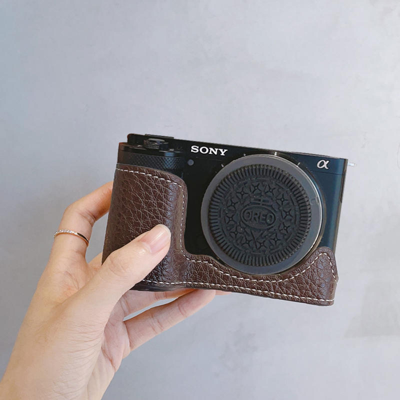 PU Leather Camera Bag Case Cover Base Wrist Belt For Sony ZV-E10L ZVE10 ZV-E10 - Picture 18 of 26